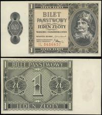 1 złoty 1.10.1938, seria IL, numeracja 8686657, 