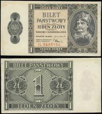 1 złoty 1.10.1938, seria IL, numeracja 8688194, 