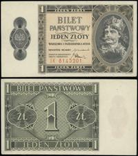1 złoty 1.10.1938, seria IK, numeracja 8145201, 