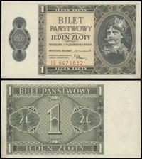 1 złoty 1.10.1938, seria IG, numeracja 6471832, 