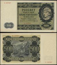 500 złotych 1.03.1940, seria B, numeracja 145762