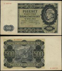 500 złotych 1.03.1940, seria B, numeracja 145374