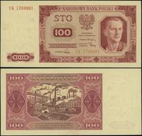 100 złotych 1.07.1948, seria IK, numeracja 17608
