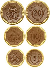 zestaw 3 monet 1921, Miśnia, 20 marek, 10 marek 
