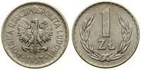 1 złoty 1957, Warszawa, aluminium, drobne ryski,