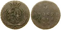 3 grosze (trojak) 1814 IB, Warszawa, miejscowy n
