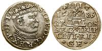trojak 1586, Ryga, duża głowa króla, patyna, Ige