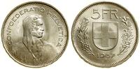 5 franków 1967 B, Berno, srebro próby 835, ok. 1
