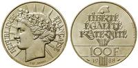 100 franków 1988, Pessac, Wolność, równość, brat