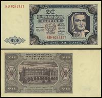 20 złotych 1.07.1948, seria KD, numeracja 624849