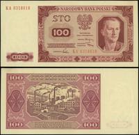 100 złotych 1.07.1948, seria KA, numeracja 03188
