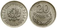 20 groszy 1949, Warszawa, aluminium, uszkodzenie
