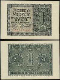 1 złoty 1.08.1941, seria BD, numeracja 9378202, 