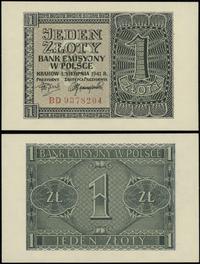 1 złoty 1.08.1941, seria BD, numeracja 9378204, 
