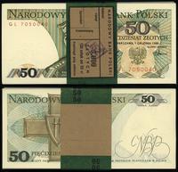paczka 99 x 50 złotych z banderolą NBP 1.12.1988
