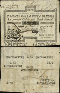 17 scudi romani 1797, numeracja 1053, papier z d