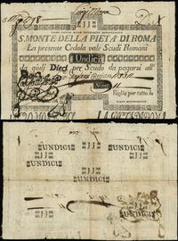 11 scudi romani 1798, nimeracja 123312, papier z
