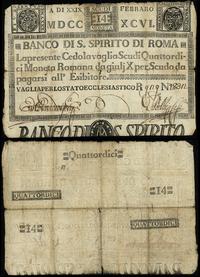 14 scudi 29.02.1796, numeracja 18312, papier z d