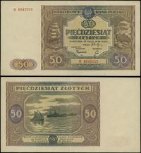 50 złotych 15.05.1946, seria G, numeracja 654201