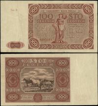100 złotych 15.07.1947, seria D, numeracja 62853