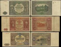 Polska, zestaw 3 banknotów, emisji 1946 r.