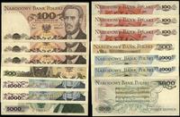 zestaw 7 banknotów  z lat 1975–1982, 100 zł 1975