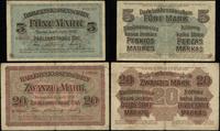 Polska, zestaw: 5 marek i 20 marek, 4.04.1918