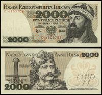 2.000 złotych 1.05.1977, seria D, numeracja 6303