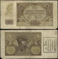 10 złotych 1.03.1940, seria J, numeracja 1686758