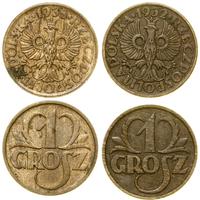 zestaw: 2 x 1 grosz 1932 i 1935, Warszawa, roczn