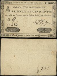 Francja, 5 liwrów, 6.05.1791