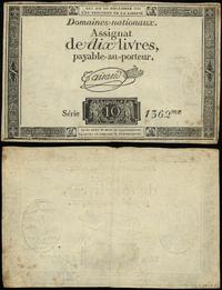 10 liwrów 16.12.1791, seria 1362, papier ze znak