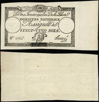 25 soli 4.01.1792, seria 1762, papier ze znakiem
