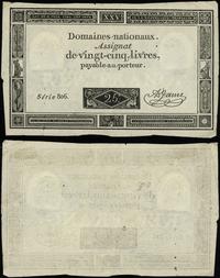 25 liwrów 6.06.1793, seria 806, papier ze znakie
