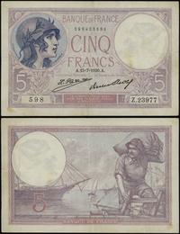 5 franków 15.07.1926, typ Violet, seria Z.23977 
