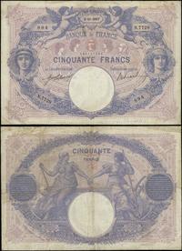 50 franków 3.11.1917, typ Bleu et Rose, seria N.
