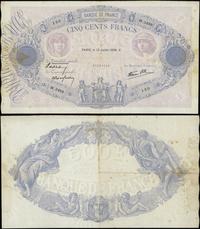 500 franków 13.07.1939, typ Bleu et Rose, seria 