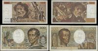 zestaw: 100 i 200 franków 1994, 1985, razem 2 sz