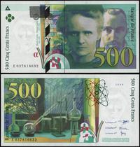 500 franków 1998, typ Pierre et Marie Curie, ser
