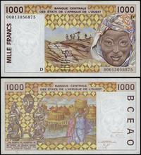 1.000 franków (2000-2001), seria D, numeracja 00