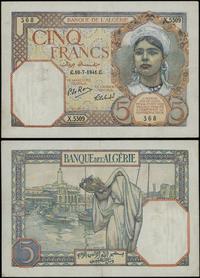 5 franków 10.07.1941, seria X.5309 / 368, złaman