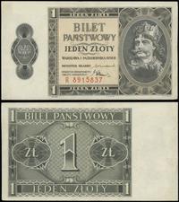 1 złoty 1.10.1938, seria R, numeracja 8915837, b