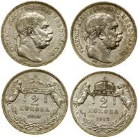 Węgry, zestaw: 2 x 2 korony, 1912 i 1913