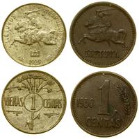 zestaw 2 monet 1925–1936, Kowno, w zestawie: 1 l