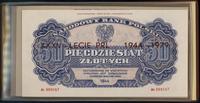 Polska, odbitki banknotów polskiej emisji 1944 w klaserze wydane przez NBP