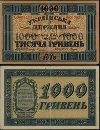 1.000 hrywien 1918, seria A, numeracja 0609215, 