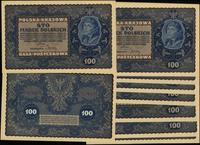 zestaw: 10 x 100 marek polskich 23.08.1919, seri