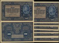 zestaw: 10 x 100 marek polskich 23.08.1919, seri