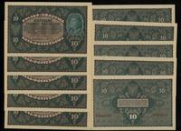 zestaw: 10 x 10 marek polskich 23.08.1919, serie