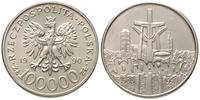 100.000 złotych 1990, Solidarność / na awersie l